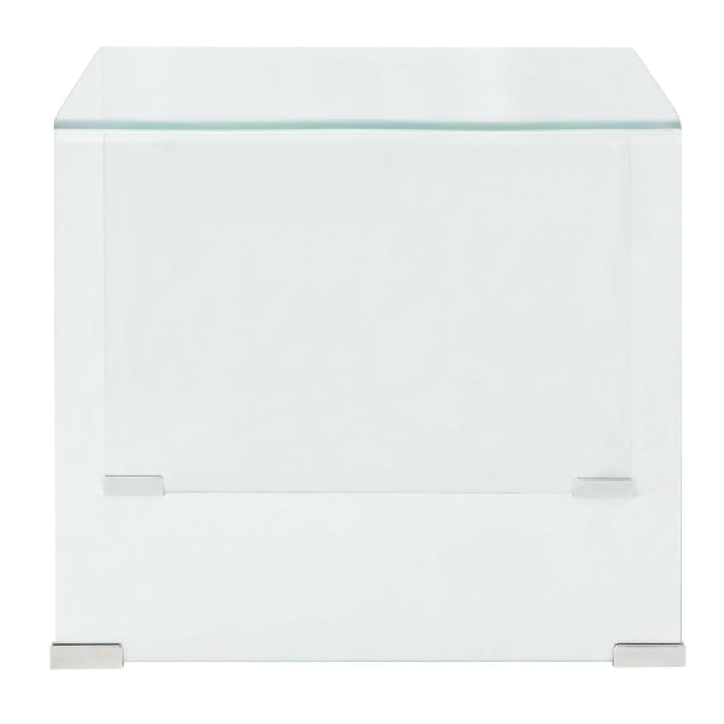Coffee Table Clear Tempered safety glass Small Modern