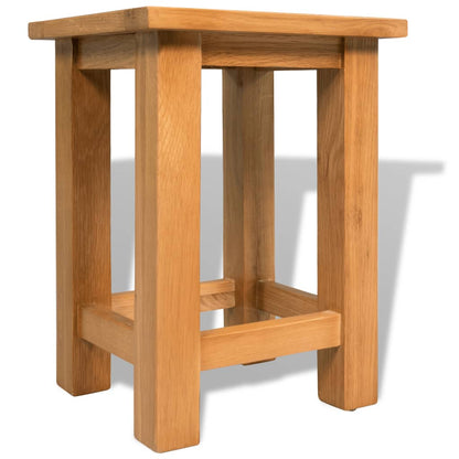 End Table Brown Solid Oak Wood Compact Durable End Table