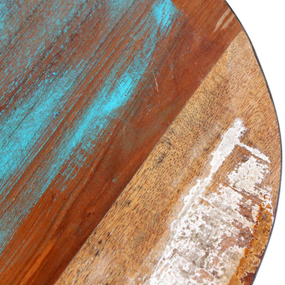 Stool Brown, Silver Solid reclaimed wood, Aluminum Compact