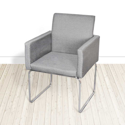 Dining Chairs 2 pcs Gray 58 x 56 x 86 cm fabric