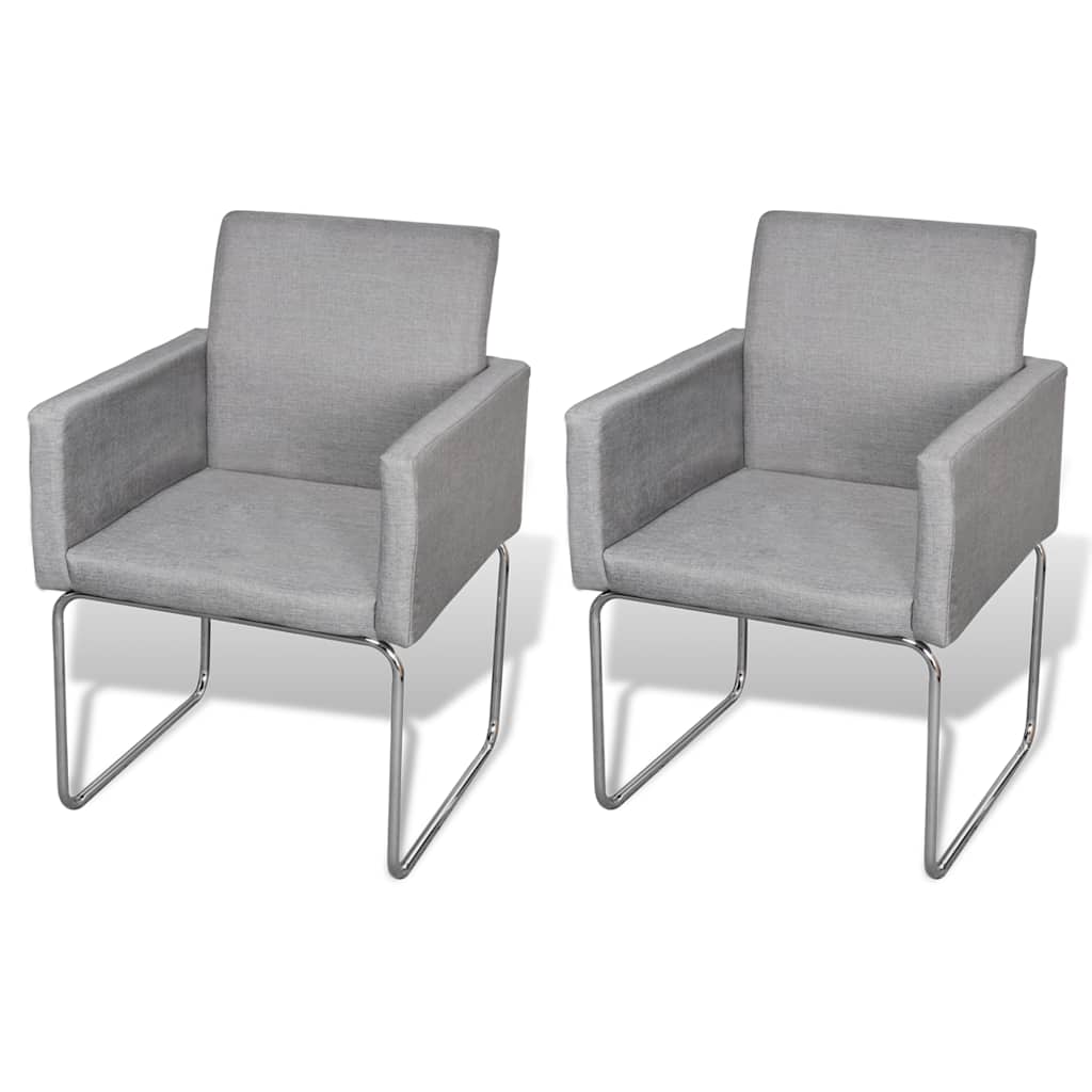 Dining Chairs 2 pcs Gray 58 x 56 x 86 cm fabric