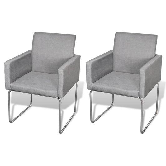 Dining Chairs 2 pcs Gray 58 x 56 x 86 cm fabric