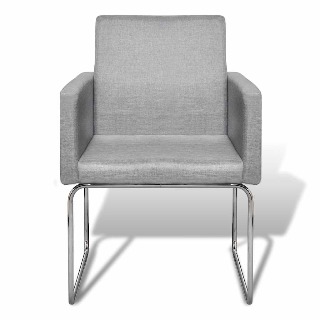 Dining Chairs 2 pcs Gray 58 x 56 x 86 cm fabric