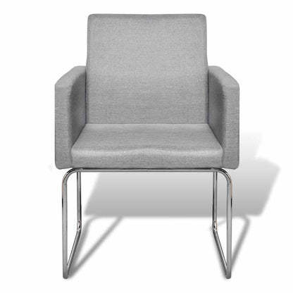 Dining Chairs 2 pcs Gray 58 x 56 x 86 cm fabric