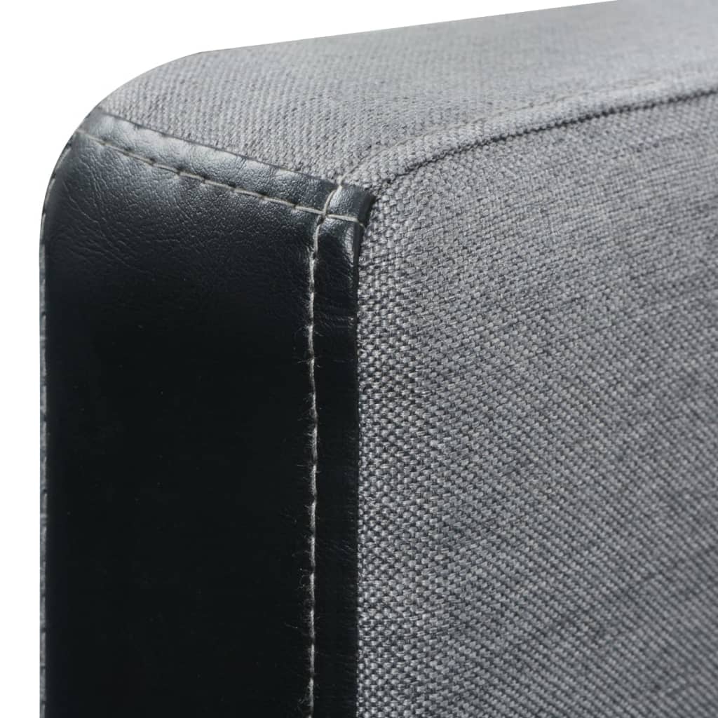 Sofa Black and grey Wooden frame, polyester fabric Large