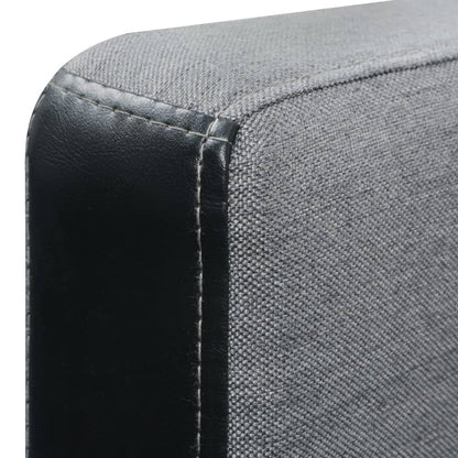 Sofa Black and grey Wooden frame, polyester fabric Large