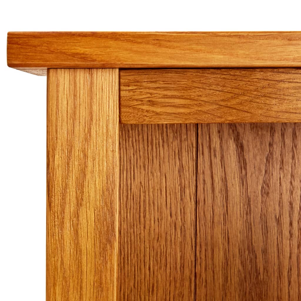 Bookcase Brown Solid Oak Wood 27.6 x 8.9 x 32.3 in Bookcase