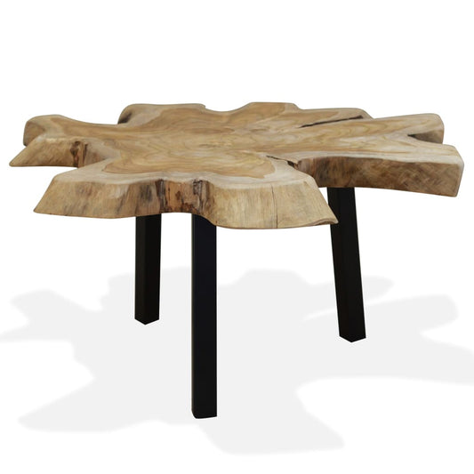 Coffee Table Natural Teak Genuine Teak 31.5 x 27.6 x 15.0 in