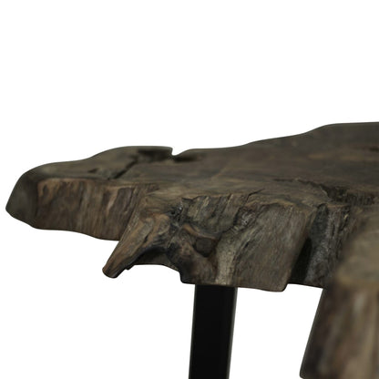 Coffee Table Natural Teak Genuine Teak 31.5 x 27.6 x 15.0 in