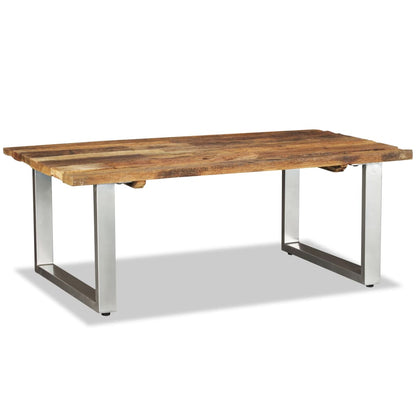 Coffee Table Multicolor Solid reclaimed wood and wrought iron