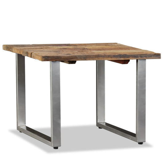 Coffee Table Multicolour Solid Reclaimed Wood and Wrought Iron