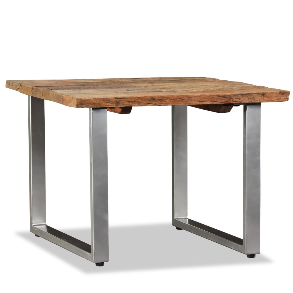Coffee Table Multicolour Solid Reclaimed Wood and Wrought Iron