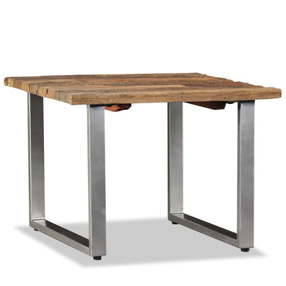 Coffee Table Multicolour Solid Reclaimed Wood and Wrought Iron