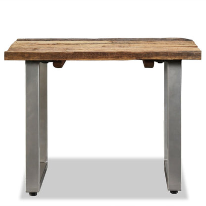 Coffee Table Multicolour Solid Reclaimed Wood and Wrought Iron