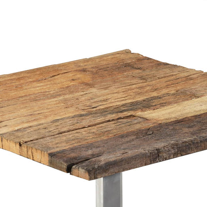 Coffee Table Multicolour Solid Reclaimed Wood and Wrought Iron