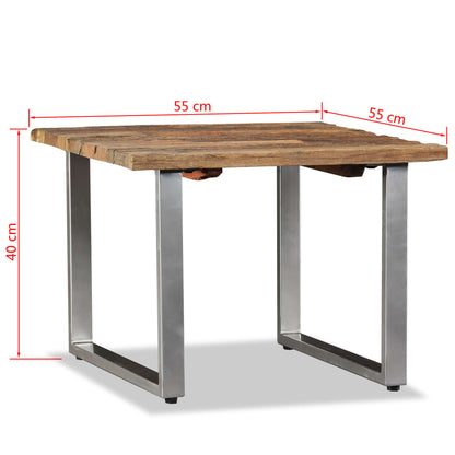 Coffee Table Multicolour Solid Reclaimed Wood and Wrought Iron