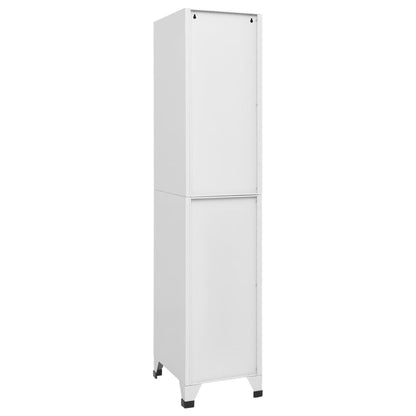 Locker Grey Steel Large Locker Cabinet Rectangular Industrial