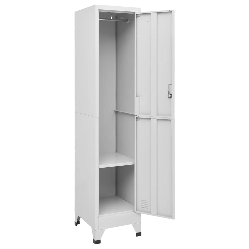 Locker Grey Steel Large Locker Cabinet Rectangular Industrial