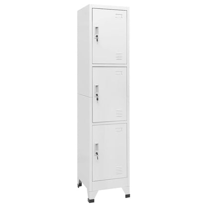 Locker Cabinet Gray Steel 70.9 in Locker Cabinet Rectangular