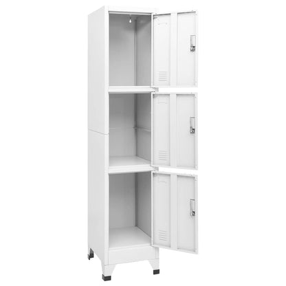 Locker Cabinet Gray Steel 70.9 in Locker Cabinet Rectangular