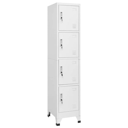Locker Grey Steel Medium Cabinet Rectangular Industrial