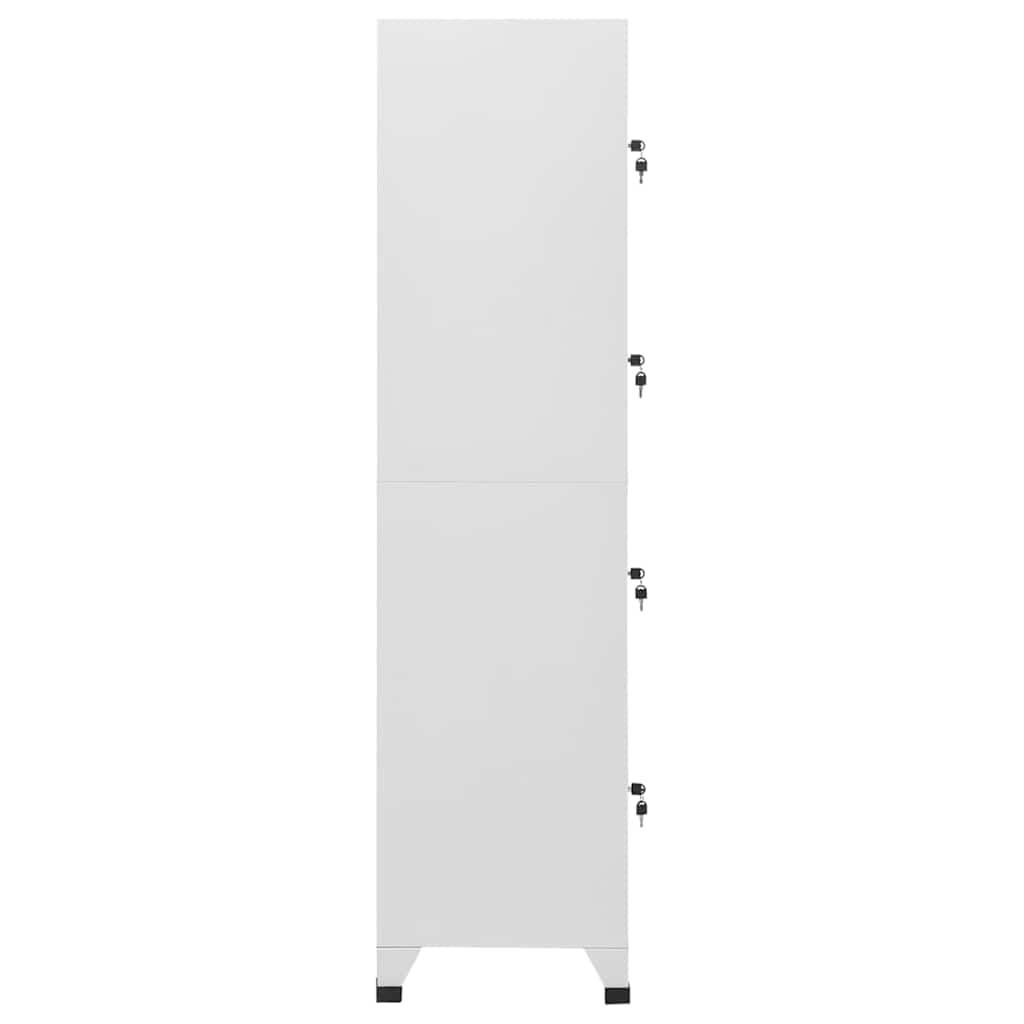 Locker Grey Steel Medium Cabinet Rectangular Industrial