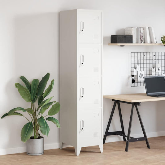 Locker Grey Steel Medium Cabinet Rectangular Industrial