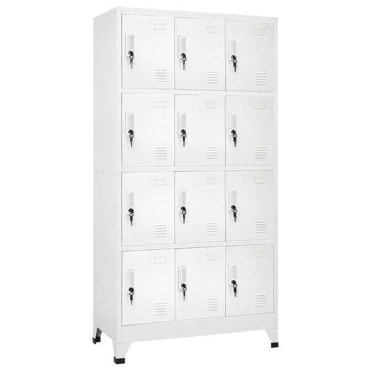 Locker Grey Steel Large Lockers Rectangular Industrial