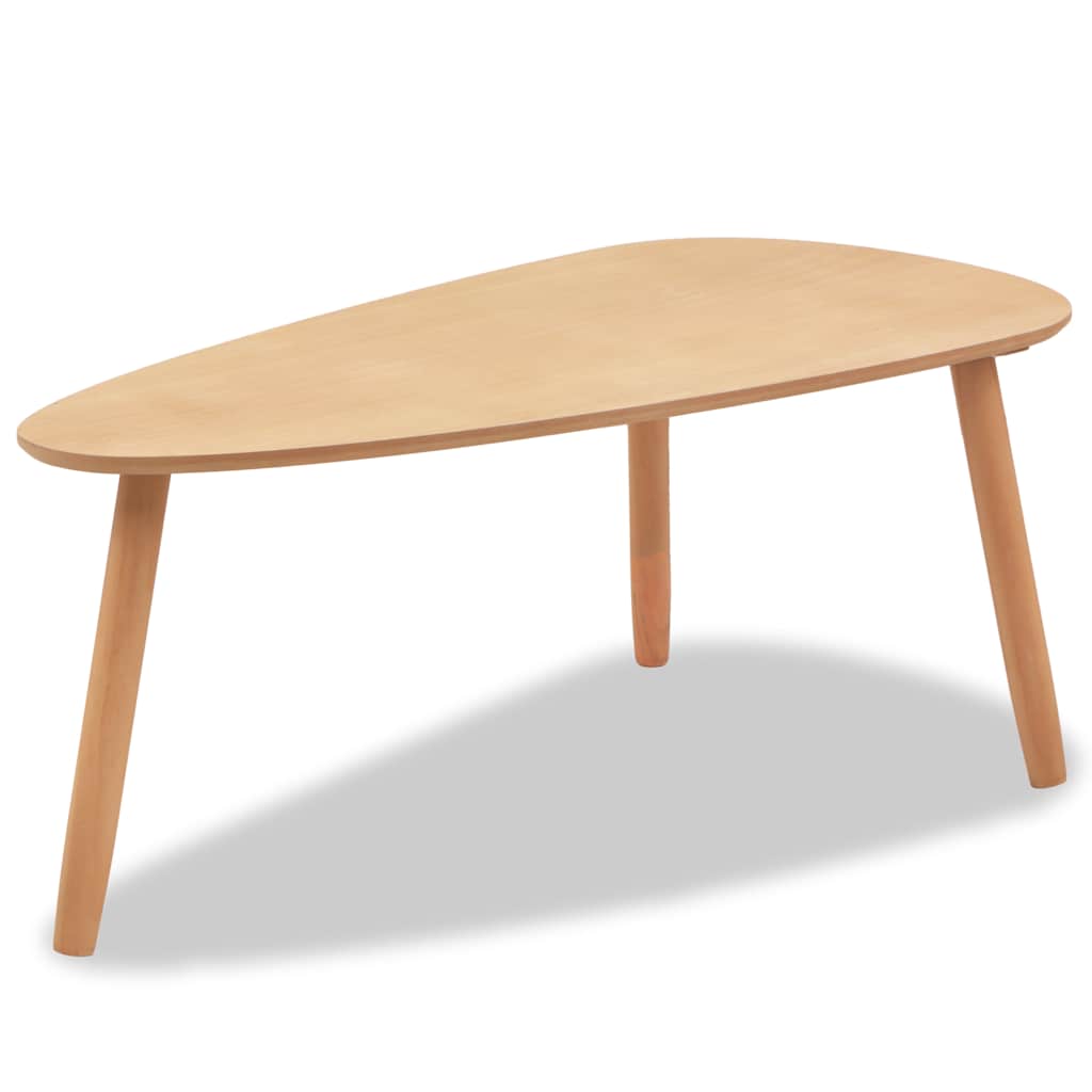 Coffee Table Set of 2 Brown Solid pine wood, MDF Two-piece set
