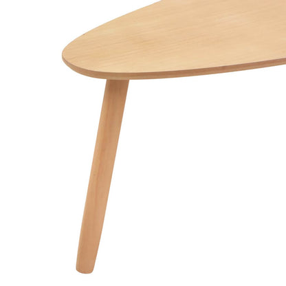 Coffee Table Set of 2 Brown Solid pine wood, MDF Two-piece set