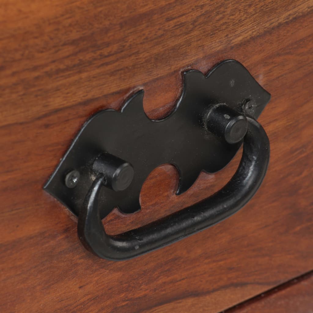 Desk Brown Solid Acacia Wood Standard Desk Rectangular