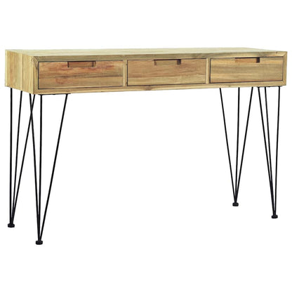 Console Table Brown Recycled solid teak and wrought iron