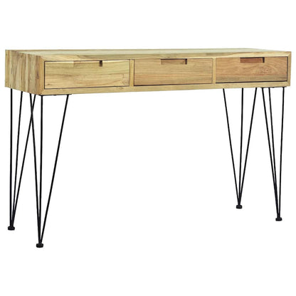 Console Table Brown Recycled solid teak and wrought iron