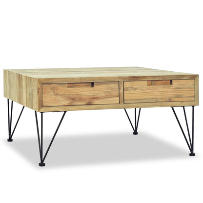 Coffee Table Natural wood and black