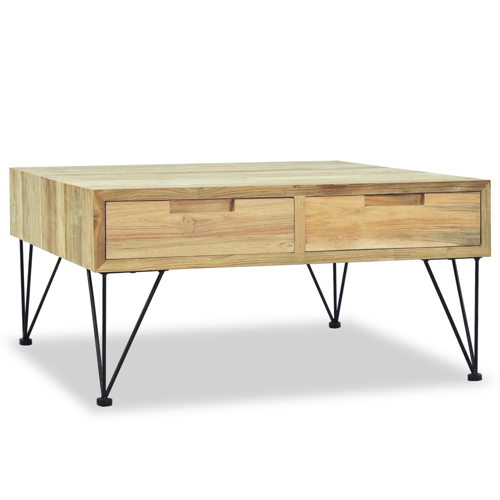 Coffee Table Natural wood and black