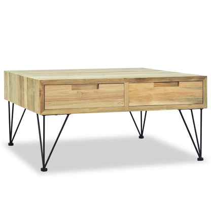 Coffee Table Natural wood and black