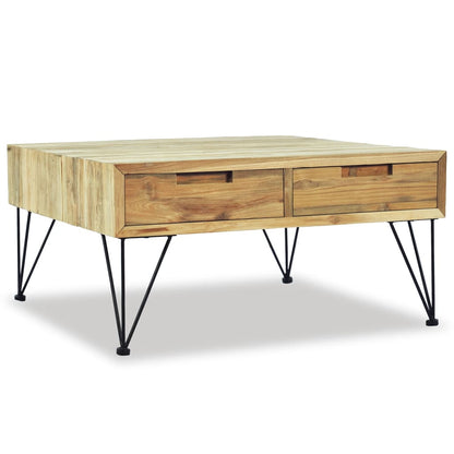 Coffee Table Natural wood and black