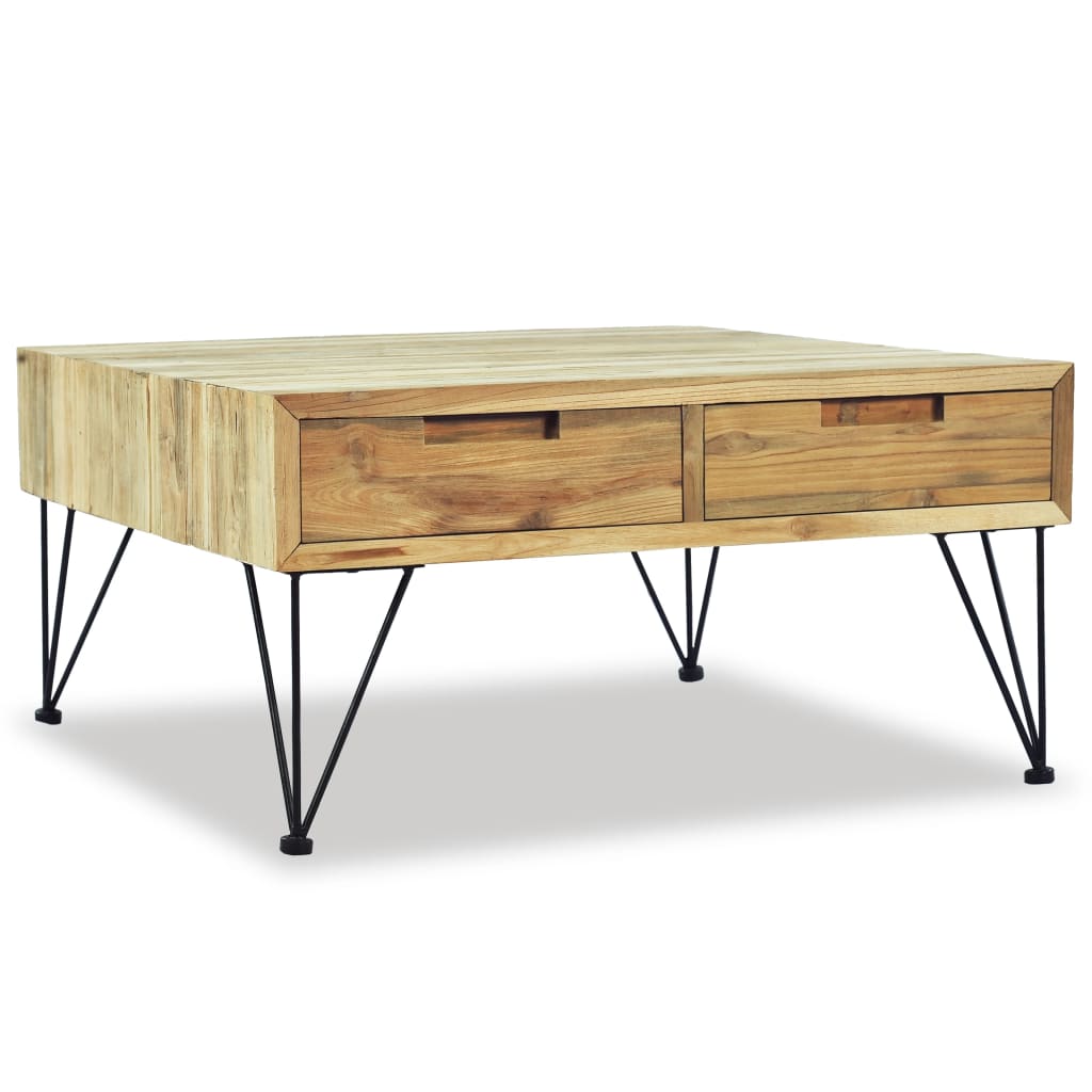 Coffee Table Natural wood and black