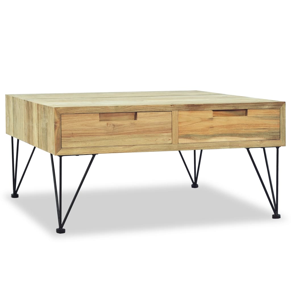 Coffee Table Natural wood and black