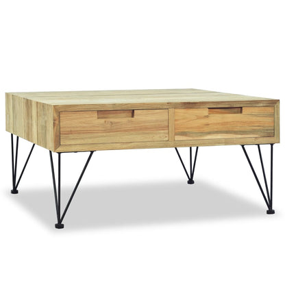 Coffee Table Natural wood and black
