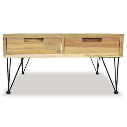 Coffee Table Natural wood and black