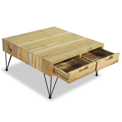 Coffee Table Natural wood and black