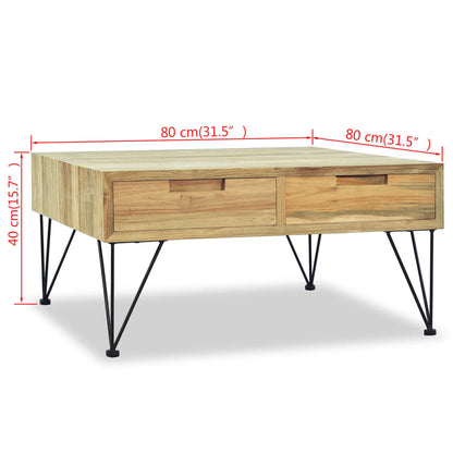 Coffee Table Natural wood and black
