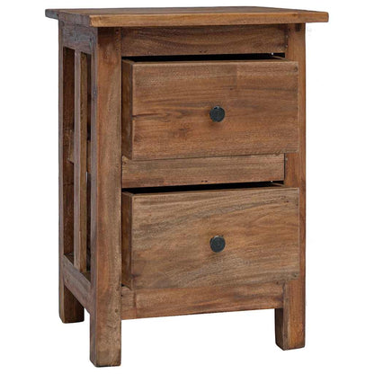 Nightstand Brown Solid Mahogany Wood 15.7x11.8x20.1 in