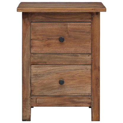 Nightstand Brown Solid Mahogany Wood 15.7x11.8x20.1 in
