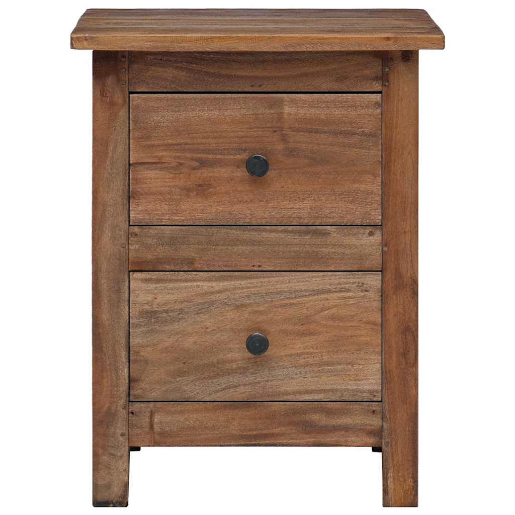 Nightstand Brown Solid Mahogany Wood 15.7x11.8x20.1 in