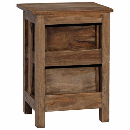 Nightstand Brown Solid Mahogany Wood 15.7x11.8x20.1 in
