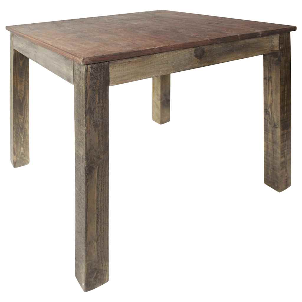Dining Table Various shades of brown Mixed recycled wood Medium