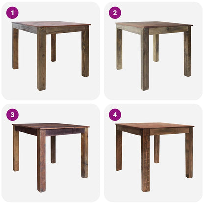 Dining Table Various shades of brown Mixed recycled wood Medium