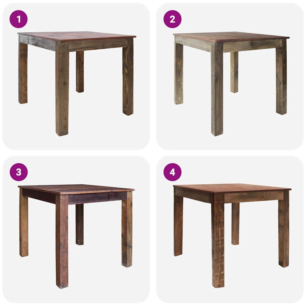 Dining Table Various shades of brown Mixed recycled wood Medium